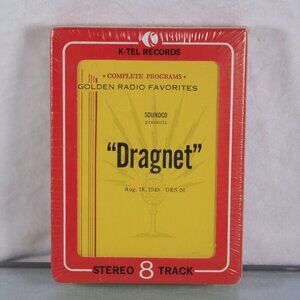 SEALED Vintage 8-track tape Dragnet Golden Radio Favorites 1949, K-Tel Records